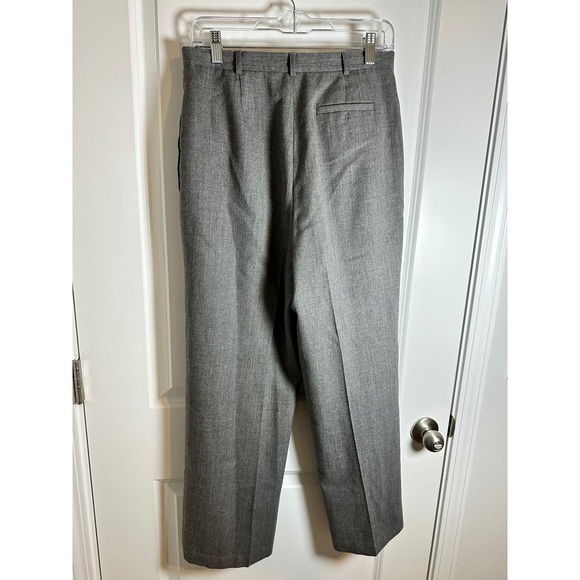 Rena Rowan Womens Gray Wool Pleated Dress Career Business Pants Size 10 - Picture 2 of 3